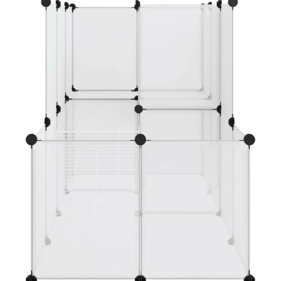 VIDAXL - Cage pour petits animaux transparent 142x74x93 cm pp et acier