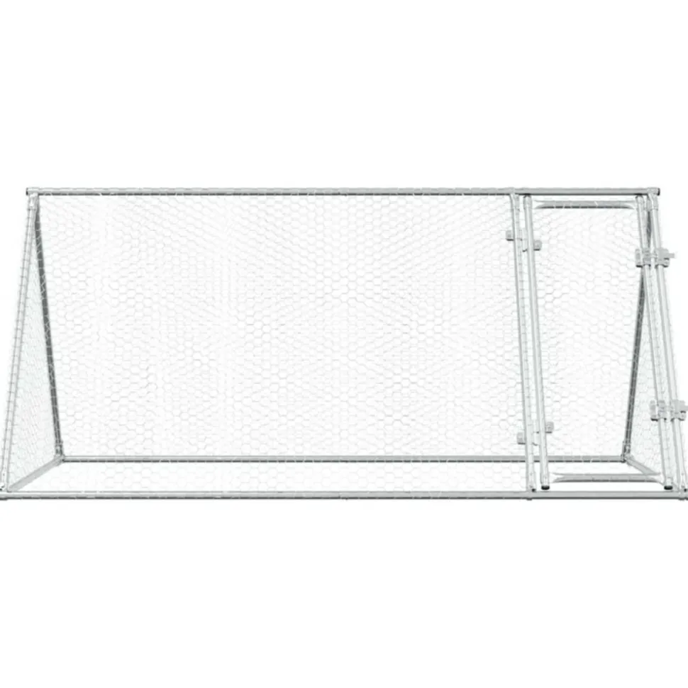 VIDAXL - Cage pour poules argenté 200x105x91 cm acier galvanisé