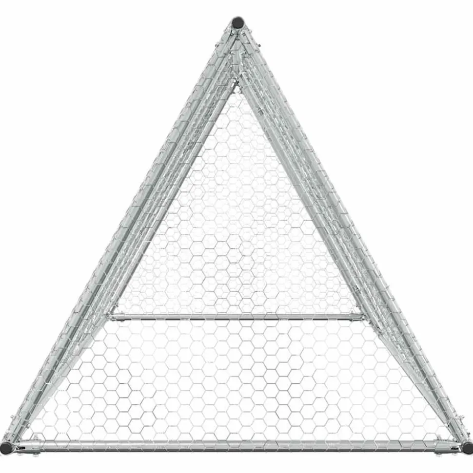VIDAXL - Cage pour poules argenté 200x105x91 cm acier galvanisé