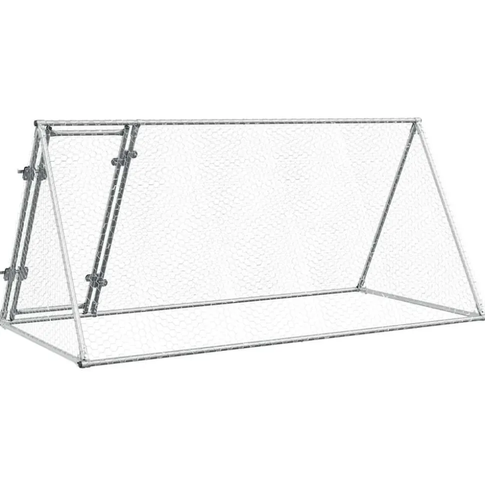 VIDAXL - Cage pour poules argenté 200x105x91 cm acier galvanisé