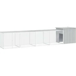 VIDAXL - Cage pour poules gris 500x91x100 cm acier galvanisé
