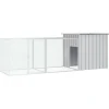 VIDAXL - Cage pour poules gris 300x91x100 cm acier galvanisé