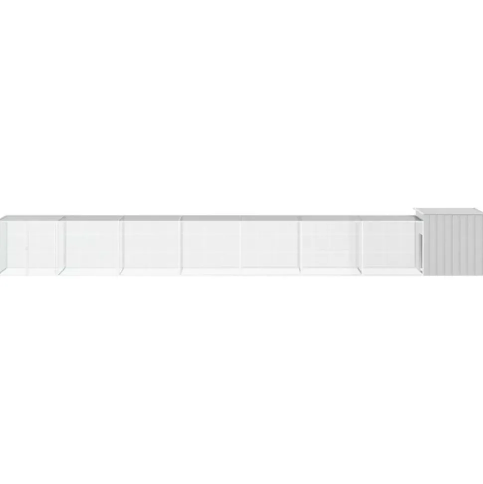 VIDAXL - Cage pour poules gris 800x91x100 cm acier galvanisé