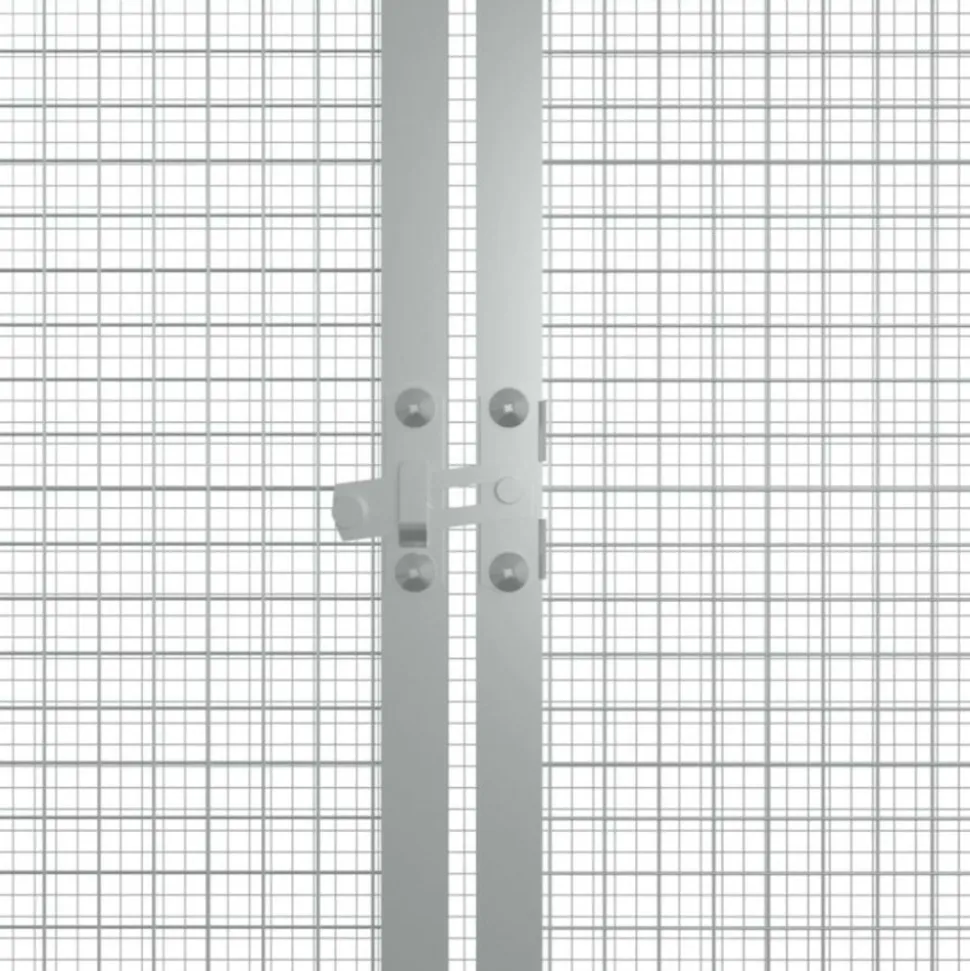 VIDAXL - Cage pour poules gris 200x91x100 cm acier galvanisé