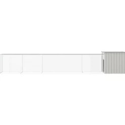 VIDAXL - Cage pour poules gris 600x91x100 cm acier galvanisé
