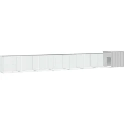 VIDAXL - Cage pour poules gris 700x91x100 cm acier galvanisé