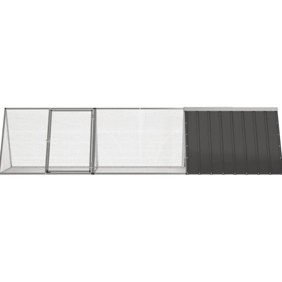VIDAXL - Clapier anthracite 302,5x80,5x71 cm acier galvanisé