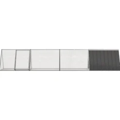 VIDAXL - Clapier anthracite 403,5x80,5x71 cm acier galvanisé