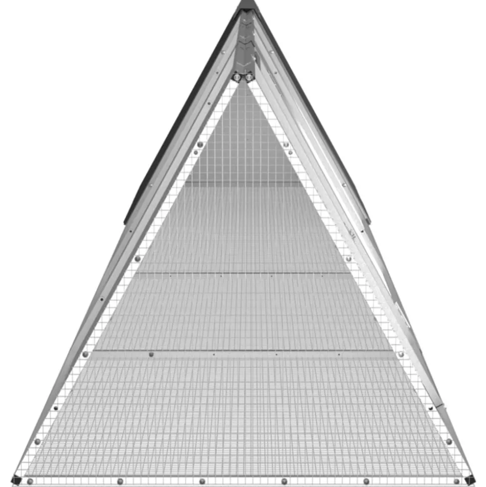 VIDAXL - Clapier anthracite 403,5x80,5x71 cm acier galvanisé