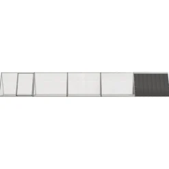 VIDAXL - Clapier anthracite 504,5x80,5x71 cm acier galvanisé