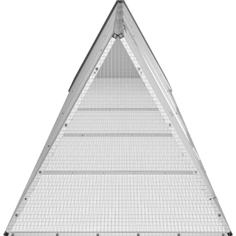 VIDAXL - Clapier anthracite 504,5x80,5x71 cm acier galvanisé