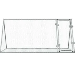 VIDAXL - Clapier argenté 200x105x91 cm acier galvanisé