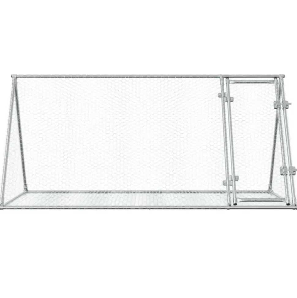 VIDAXL - Clapier argenté 200x105x91 cm acier galvanisé