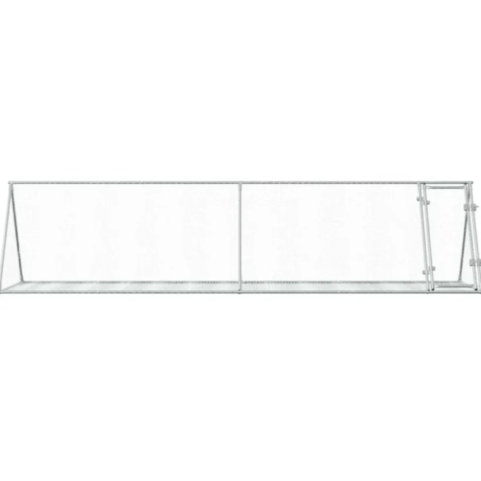 VIDAXL - Clapier argenté 400x105x91 cm acier galvanisé