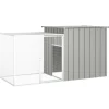 VIDAXL - Clapier gris 200x91x100 cm acier galvanisé