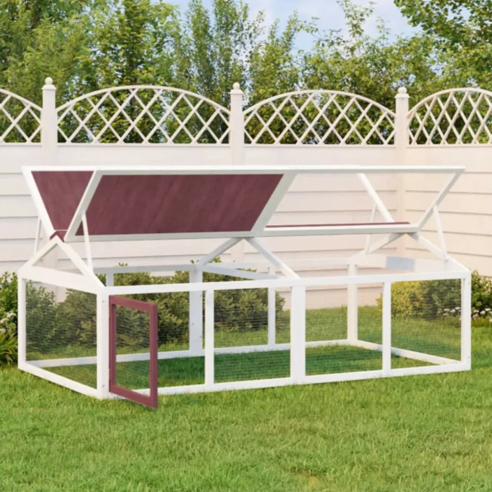 VIDAXL - Enclos animaux moka 200x112,5x74 cm bois massif de pin
