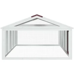 VIDAXL - Enclos animaux moka 200x112,5x74 cm bois massif de pin