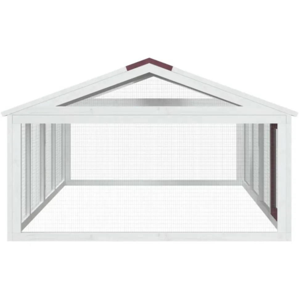 VIDAXL - Enclos animaux moka 200x112,5x74 cm bois massif de pin