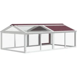 VIDAXL - Enclos animaux moka 200x112,5x74 cm bois massif de pin