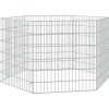 VIDAXL - Enclos pour animaux en liberté 6 panneaux 54x60cm fer galvanisé