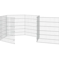 VIDAXL - Enclos pour animaux en liberté 6 panneaux 54x60cm fer galvanisé