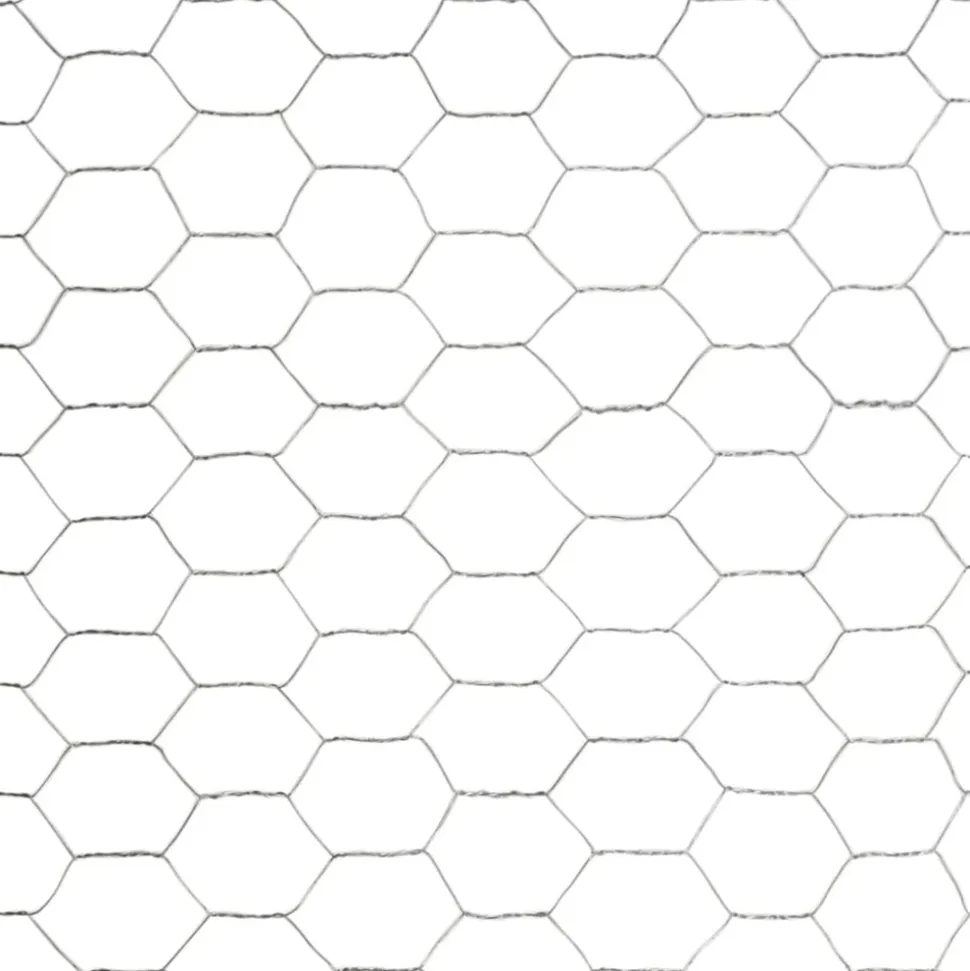 VIDAXL - Grillage pour volière acier galvanisé 25x1,5 m argenté