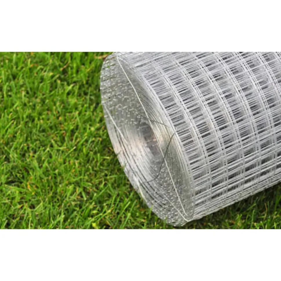 VIDAXL - Grillage pour volière acier galvanisé 25x1 m argenté