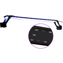 VIDAXL - Lampe à led d'aquarium avec pinces 75-90 cm bleu et blanc