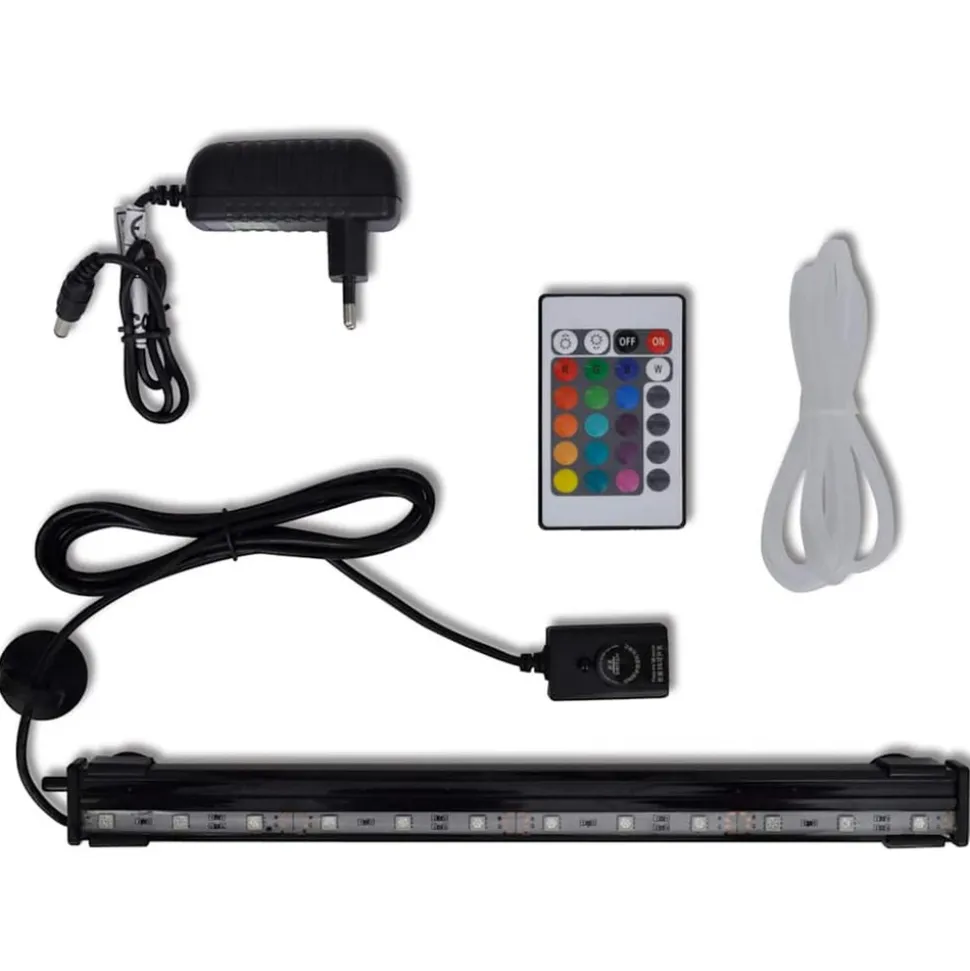 VIDAXL - Lampe led rvb de bulles submersible d'aquarium 32 cm