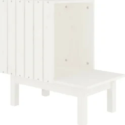 VIDAXL - Maison pour chat blanc 60x36x60 cm bois de pin massif