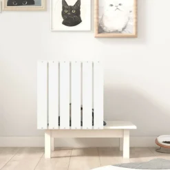 VIDAXL - Maison pour chat blanc 60x36x60 cm bois de pin massif