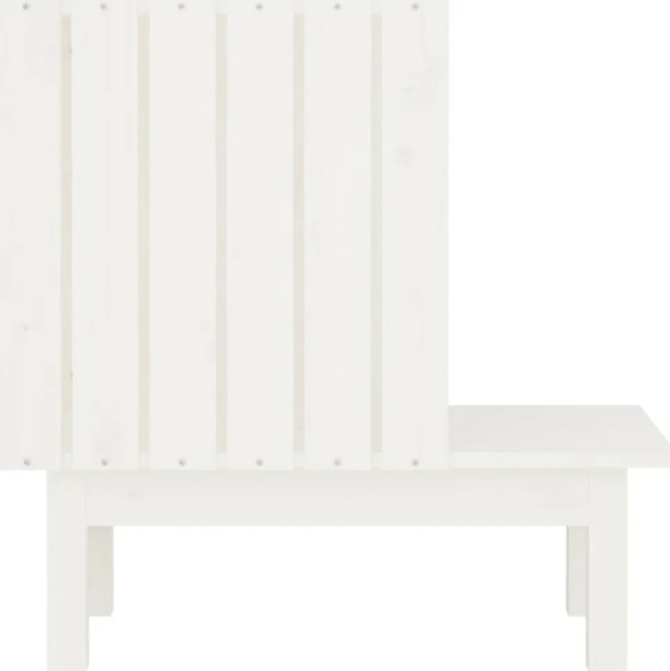 VIDAXL - Maison pour chat blanc 60x36x60 cm bois de pin massif
