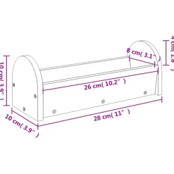 VIDAXL - Mangeoire à foin pour lapins 28x10x10 cm bois massif de sapin
