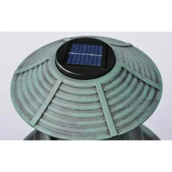 VIDAXL - Mangeoire à oiseaux avec lampe solaire
