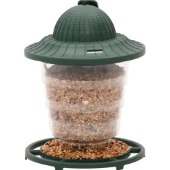 VIDAXL - Mangeoires pour oiseaux 3 pcs vert foncé 13x13x17 cm