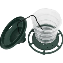 VIDAXL - Mangeoires pour oiseaux 3 pcs vert foncé 13x13x17 cm