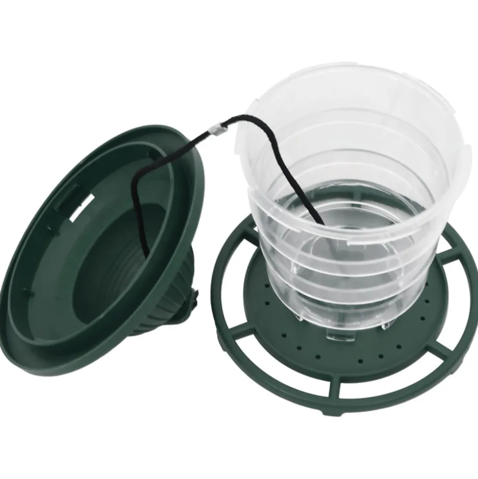 VIDAXL - Mangeoires pour oiseaux 3 pcs vert foncé 13x13x17 cm