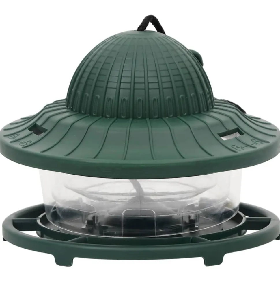 VIDAXL - Mangeoires pour oiseaux 3 pcs vert foncé 13x13x17 cm
