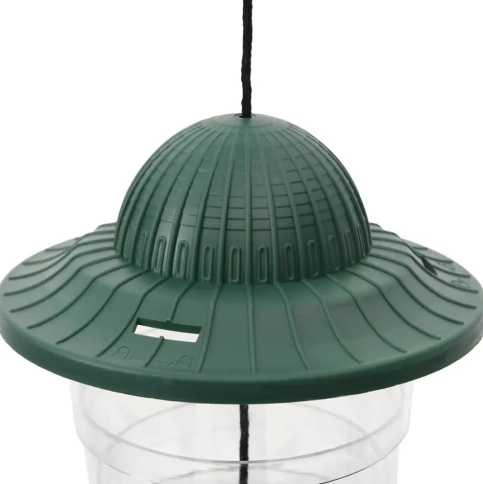 VIDAXL - Mangeoires pour oiseaux 3 pcs vert foncé 13x13x17 cm