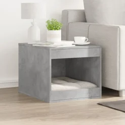 VIDAXL - Meuble de bac à litière pour chat gris béton bois d'ingénierie