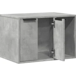 VIDAXL - Meuble de bac à litière pour chat gris béton bois d'ingénierie
