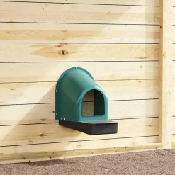 VIDAXL - Nichoirs à poules 4 pièces fixation murale plastique vert foncé