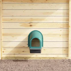 VIDAXL - Nichoirs à poules 4 pièces fixation murale plastique vert foncé