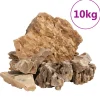 VIDAXL - Pierres du dragon 10 kg marron 5-30 cm