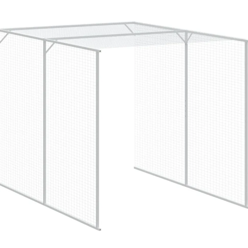 VIDAXL - Poulailler avec cour anthracite 165x1067x181 cm acier galvanisé