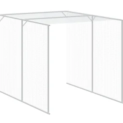 VIDAXL - Poulailler avec cour anthracite 165x455x181 cm acier galvanisé