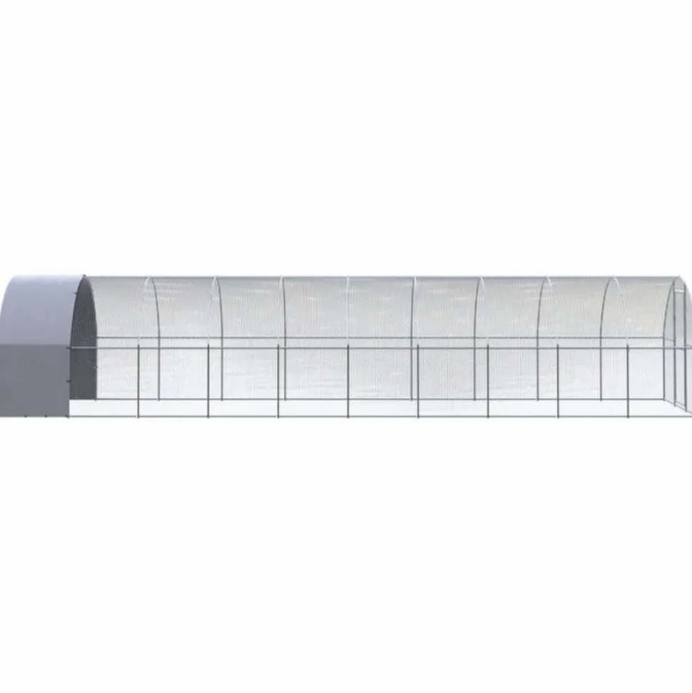 VIDAXL - Poulailler d extérieur 3x10x2 m acier galvanisé