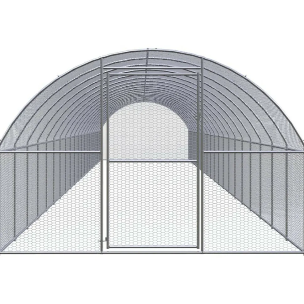 VIDAXL - Poulailler d extérieur 3x20x2 m acier galvanisé