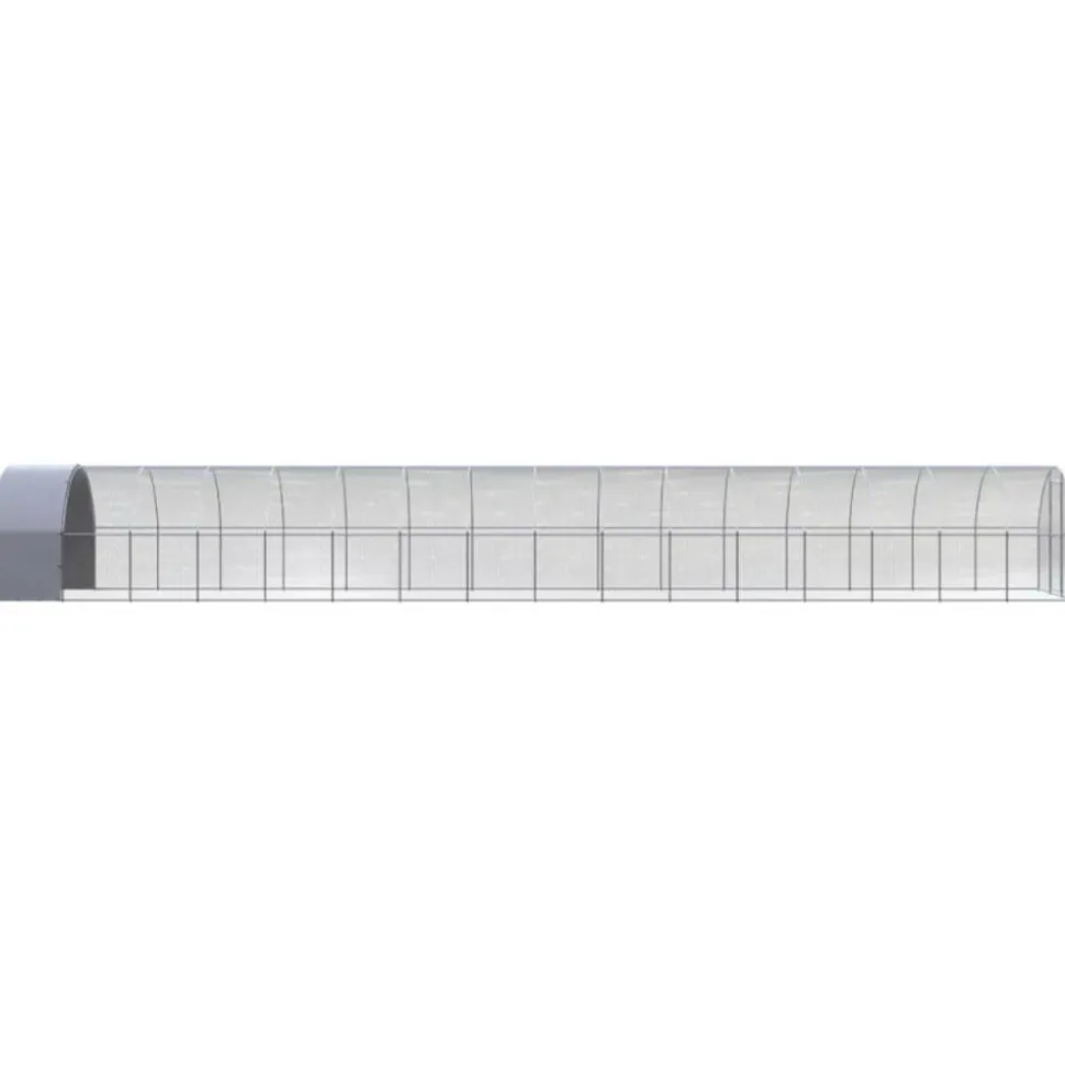 VIDAXL - Poulailler d extérieur 3x16x2 m acier galvanisé