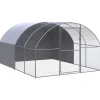 VIDAXL - Poulailler d'extérieur 3x4x2 m acier galvanisé